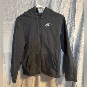 Nike Kids Full-Zip Black Hoodie